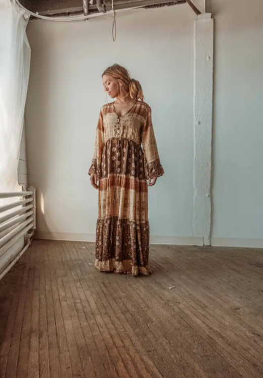 Fall Vibes Tiered Maxi Dress