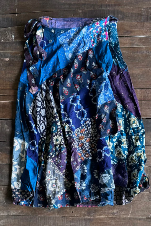 Patchwork Sunrise Wrap Skirt