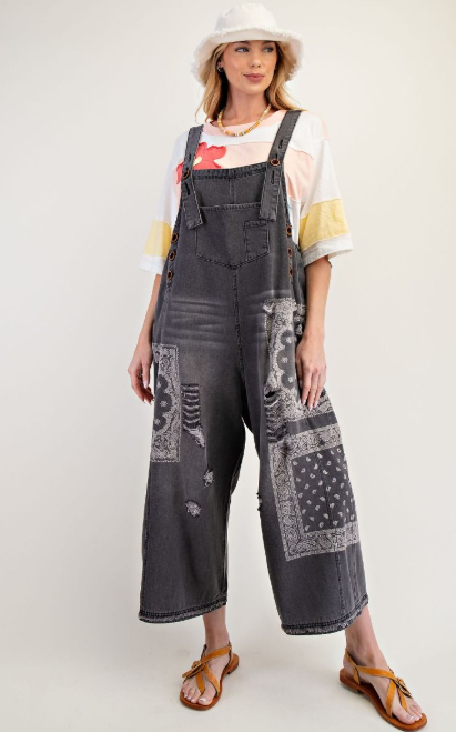 On the Road Again Bandana Overalls