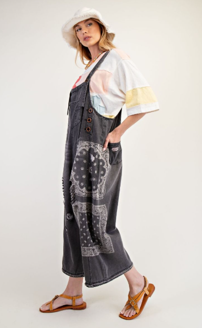 On the Road Again Bandana Overalls