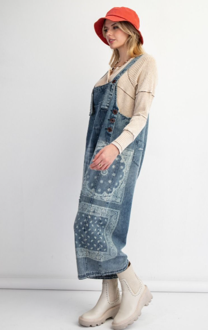 On the Road Again Bandana Overalls