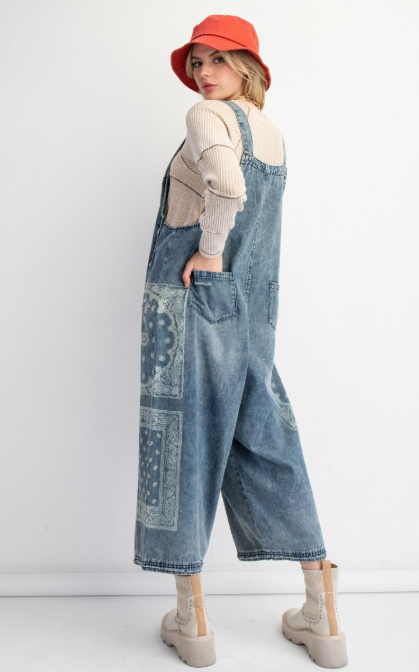 On the Road Again Bandana Overalls