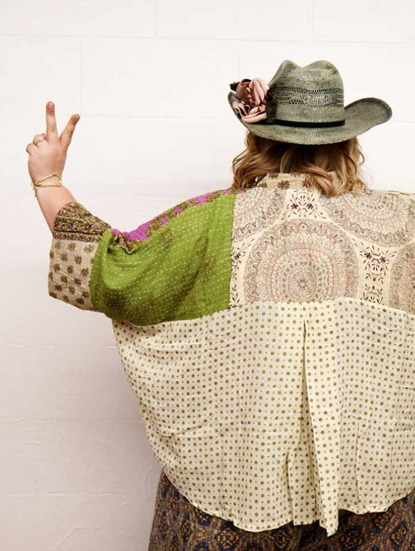 Free To Be Crop Kantha Top
