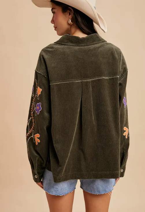 Vintage Vines Corduroy Pullover