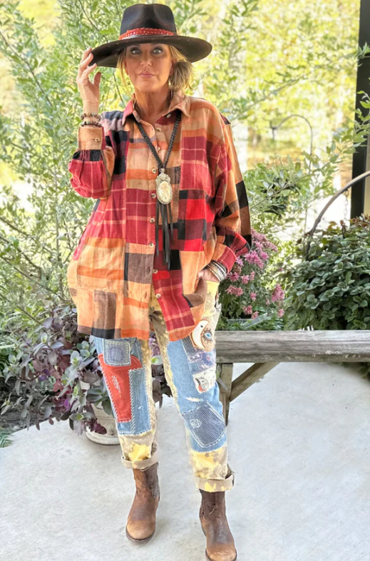 Harvest Moon Plaid Top