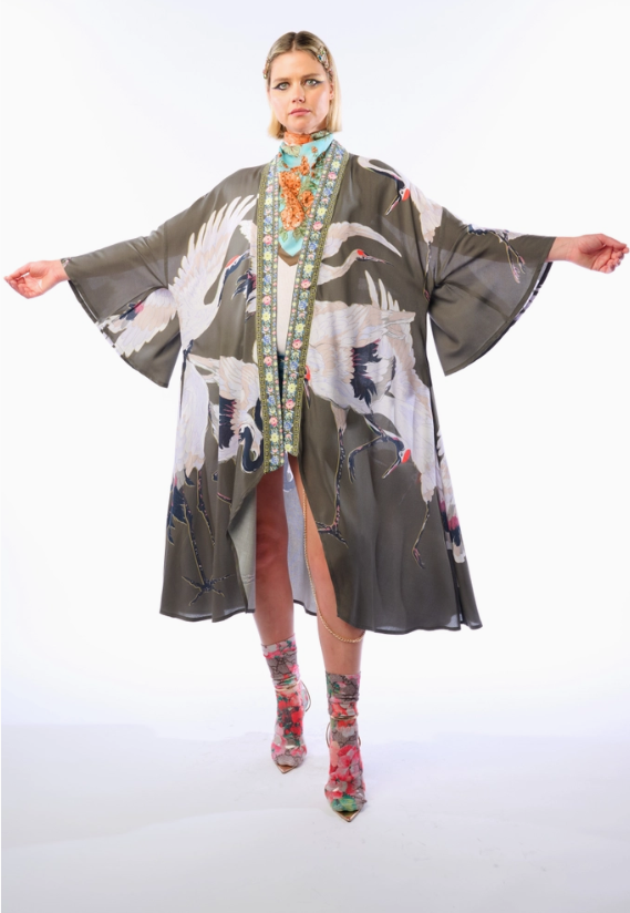 Story Of the Crane Kimono