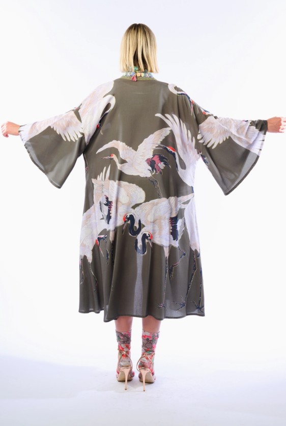Story Of the Crane Kimono