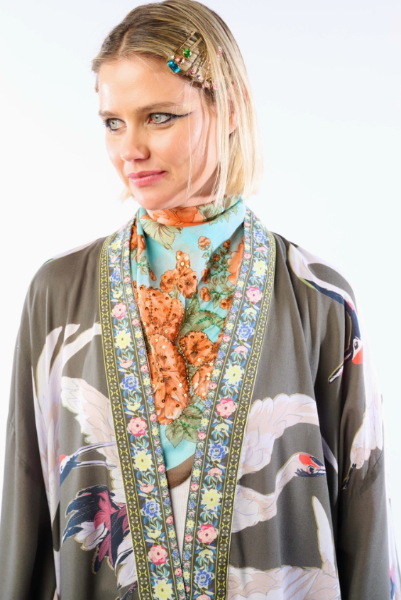 Story Of the Crane Kimono