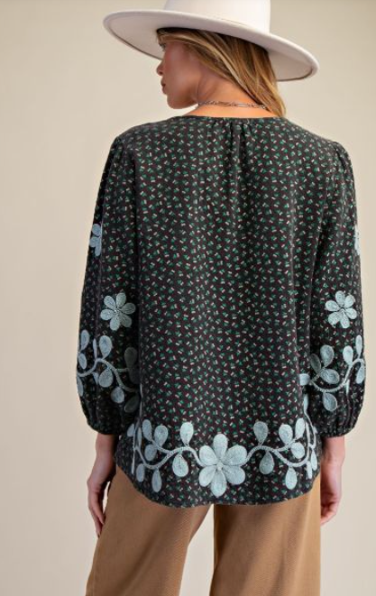 Always Alright Embroidered Top