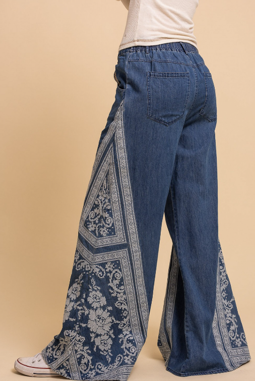 Hazey Daze Cross-Stitch Jeans