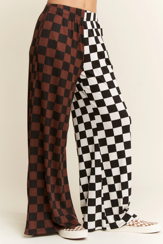 Split Decision Checkered Pants