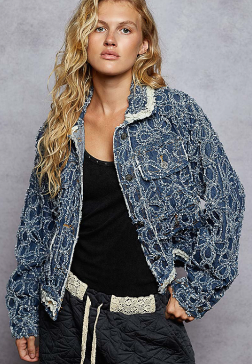 Daisy Days Floral Denim Jacket