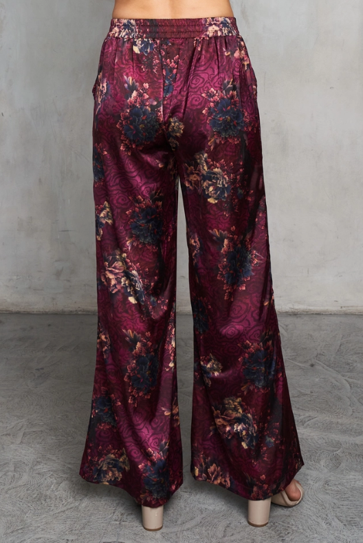Wine Not Satin Pants *Final Sale*