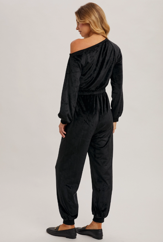 Smooth Operator Velvet Jumpsuit