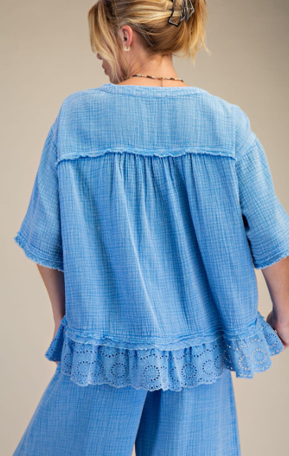 Meadow Mist Eyelet Top