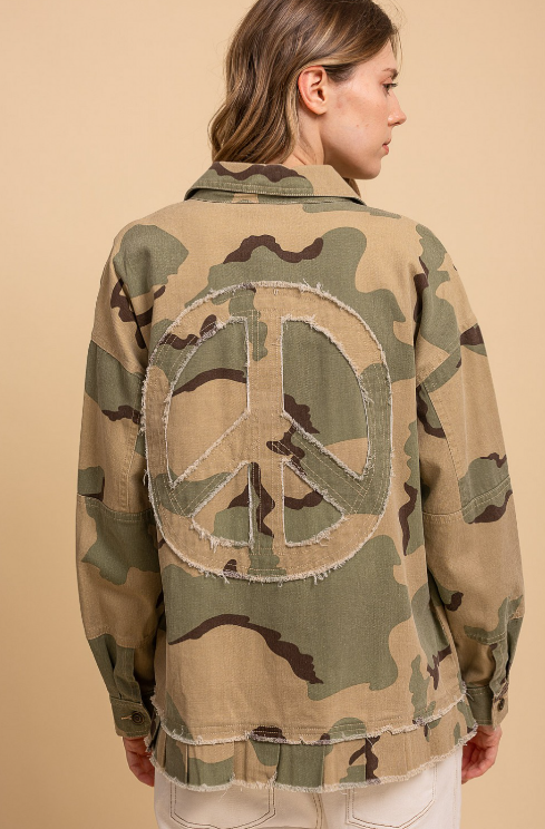 Peace, Love & Camo Jacket