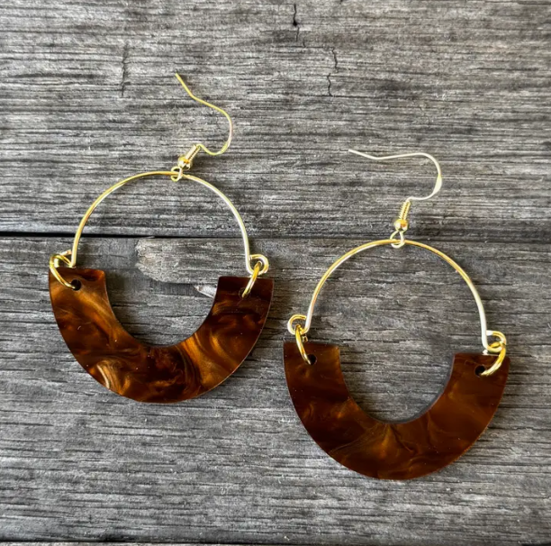 Remix Hoop Earrings - Chestnut