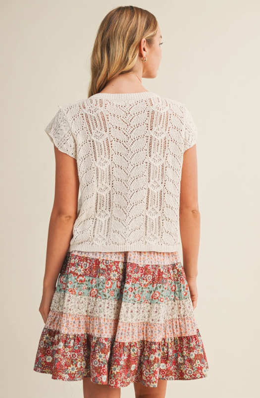 Memory Lane Knit Lace Top