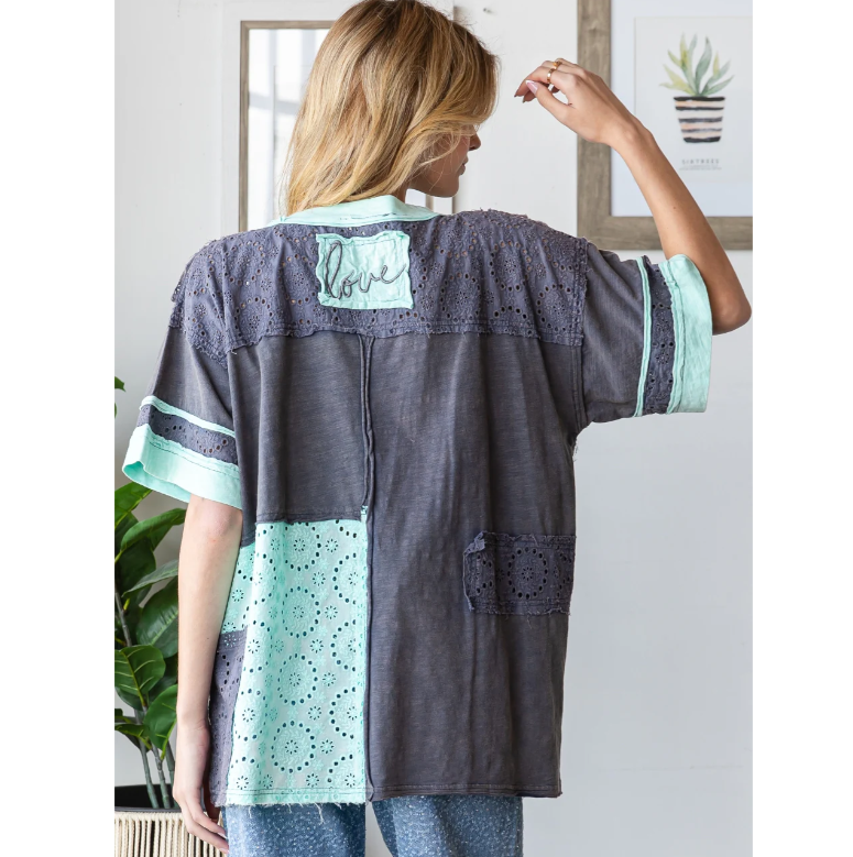 Love Eyelet Patch Top *Final Sale*