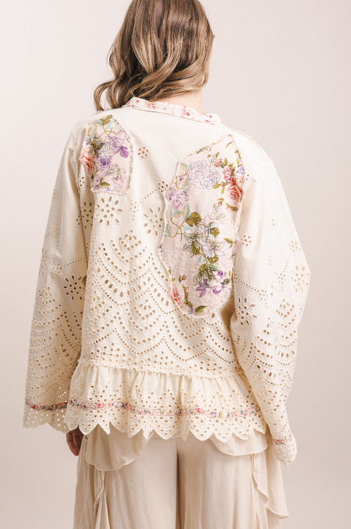 Storybook Eyelet Cardigan