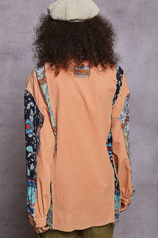 Patchwork Shacket *Doorbuster*Final Sale*