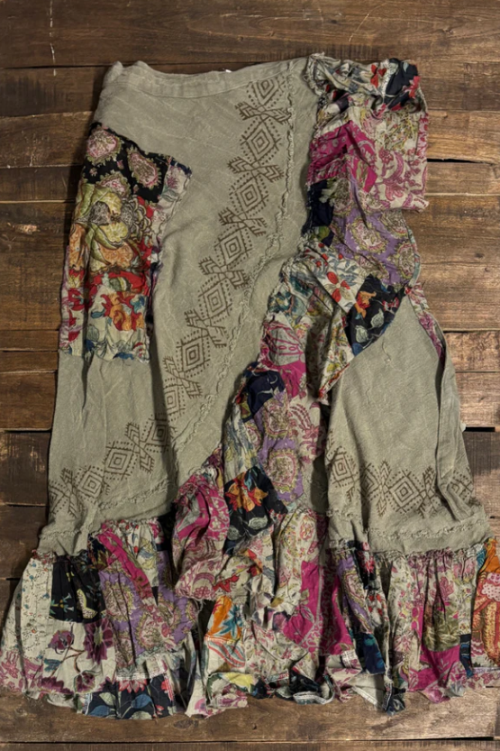 Wander Patch Wrap Skirt