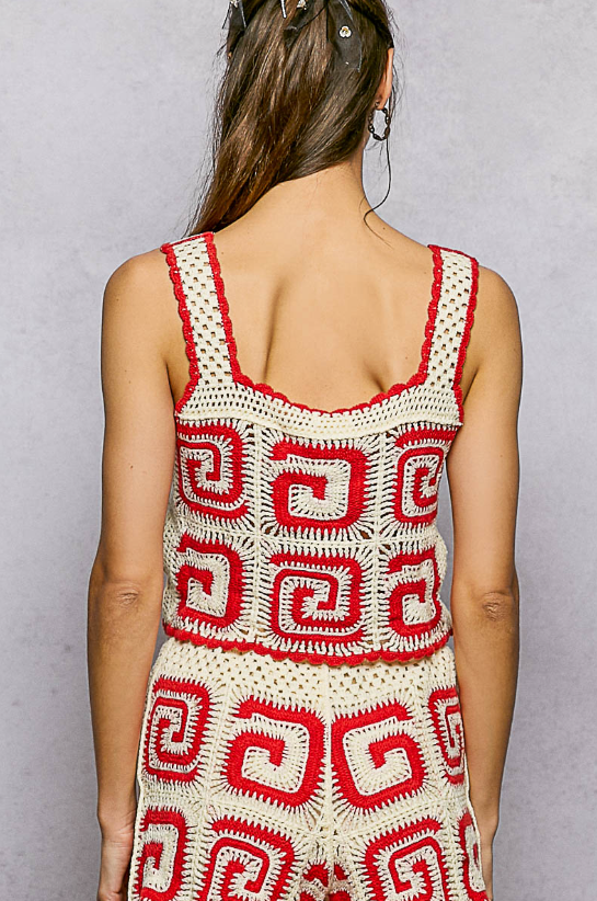 Swirl Crochet Tank *Doorbuster*Final Sale*