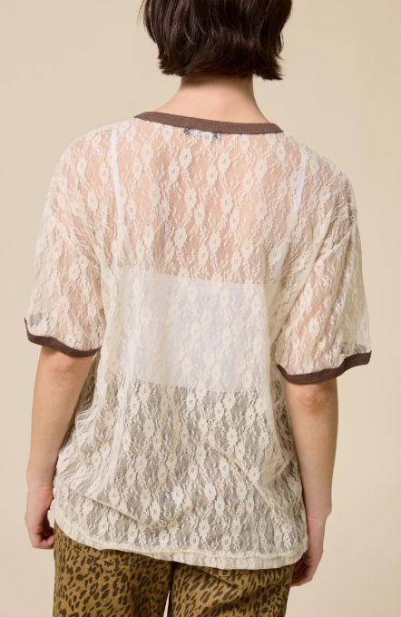 Fierce Lace Ringer Tee