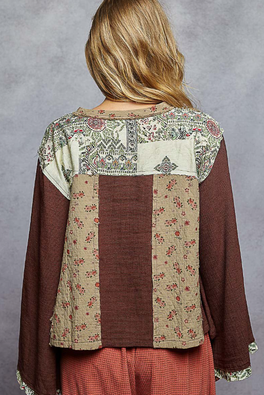 Waffle Patchwork Top *Final Sale*