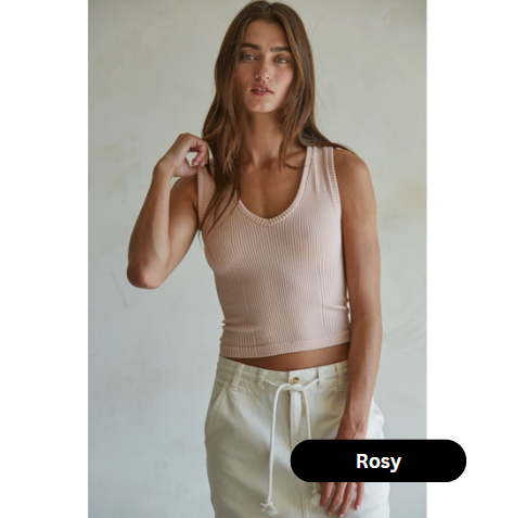 Knit Seamless Ribbed Tank Top