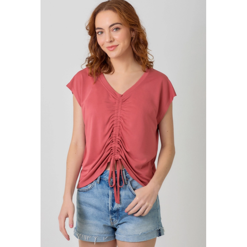 Front Ruche Modal Tops