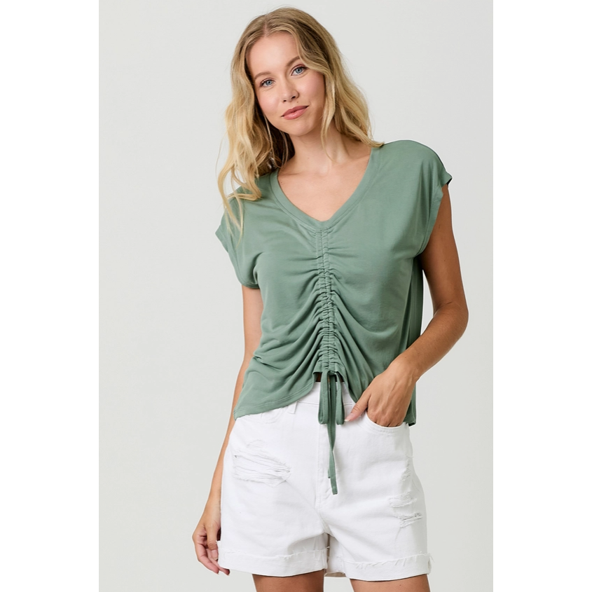 Front Ruche Modal Tops