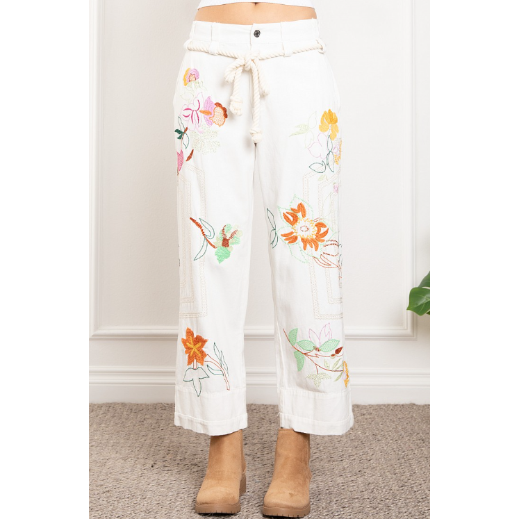 Be Flo-ral Embroidered Jeans