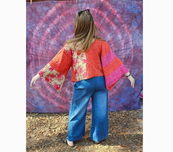 Bell Sleeve Kantha Tops