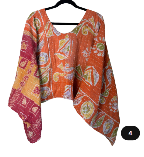 Bell Sleeve Kantha Tops