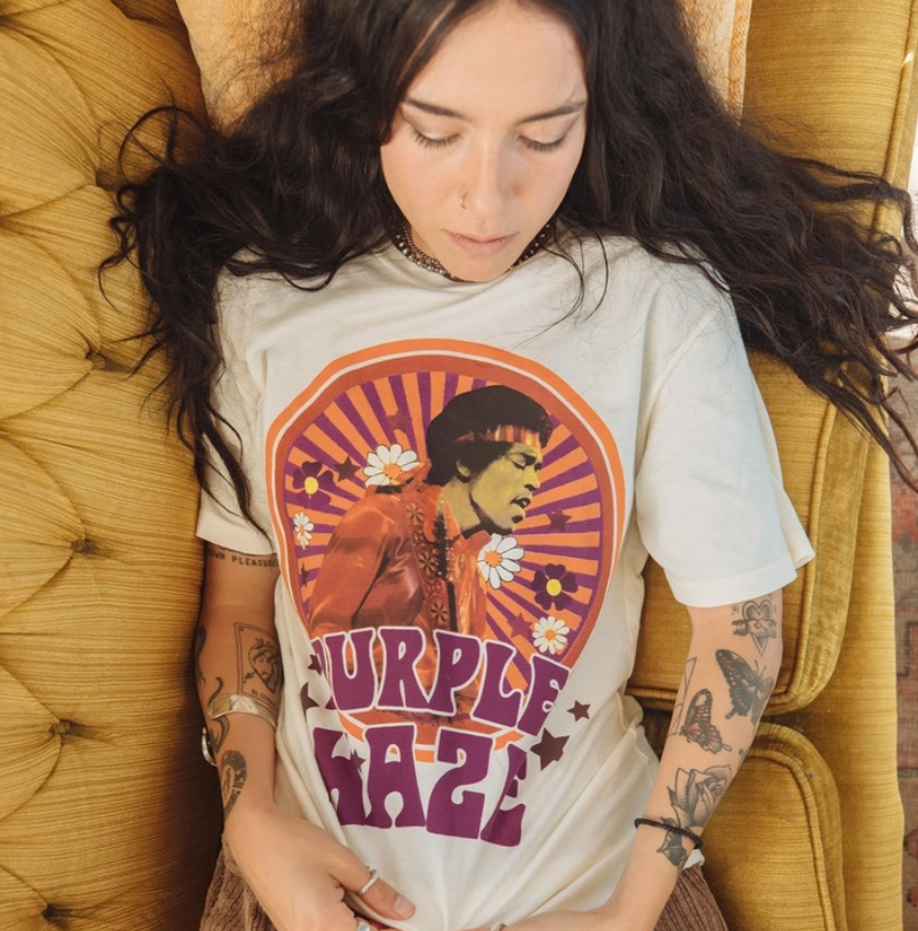 Jimi Hendrix Purple Haze Graphic Tee
