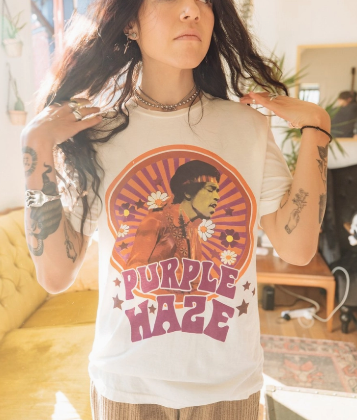 Jimi Hendrix Purple Haze Graphic Tee