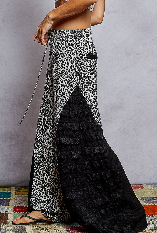 Wild Soul Leopard & Lace Pants