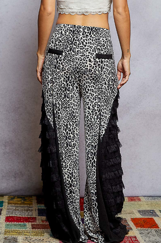 Wild Soul Leopard & Lace Pants