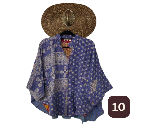 Free To Be Crop Kantha Top