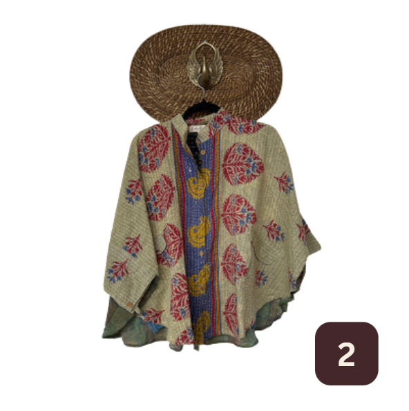 Free To Be Crop Kantha Top