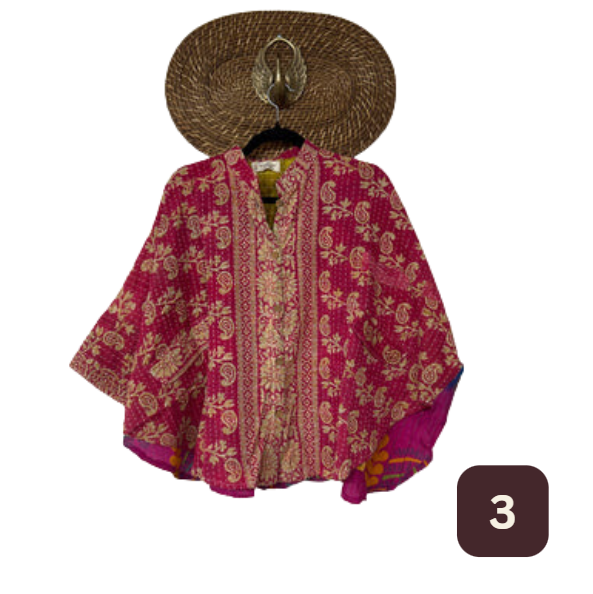 Free To Be Crop Kantha Top