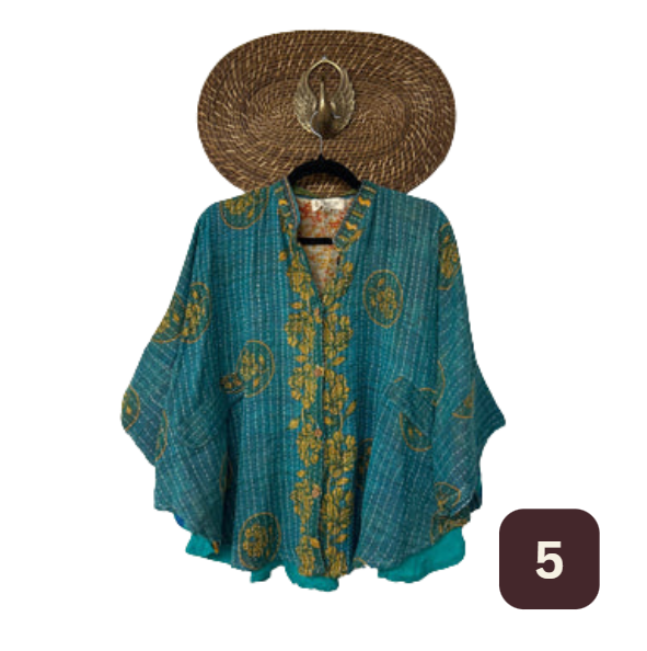 Free To Be Crop Kantha Top