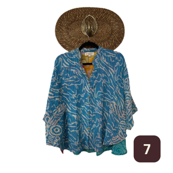 Free To Be Crop Kantha Top