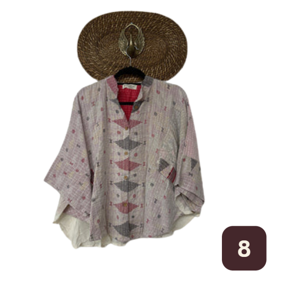 Free To Be Crop Kantha Top