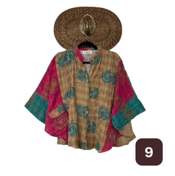 Free To Be Crop Kantha Top
