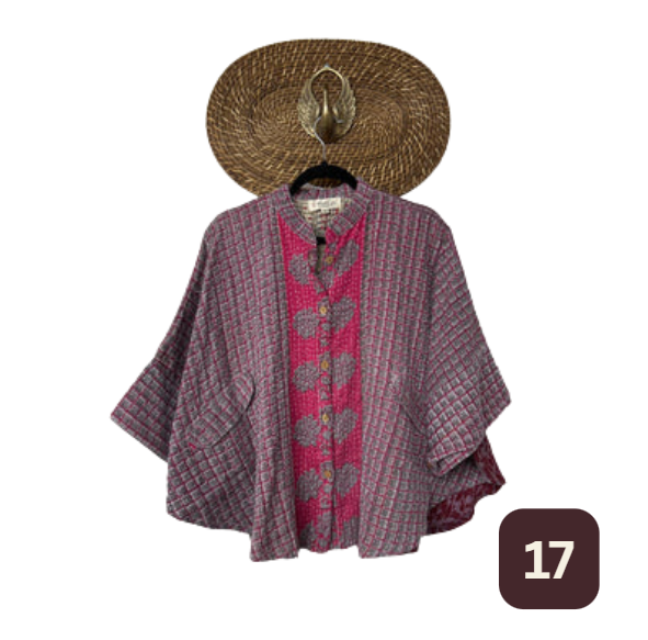 Free To Be Crop Kantha Top