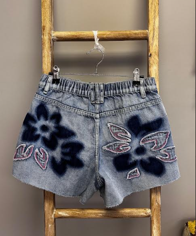 Floral Embroidered Shorts