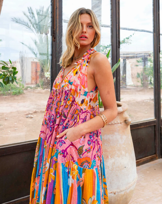 Multi Floral Maxi Dress