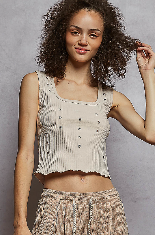 Grommet Ribbed Tanks *Doorbuster*Final Sale*